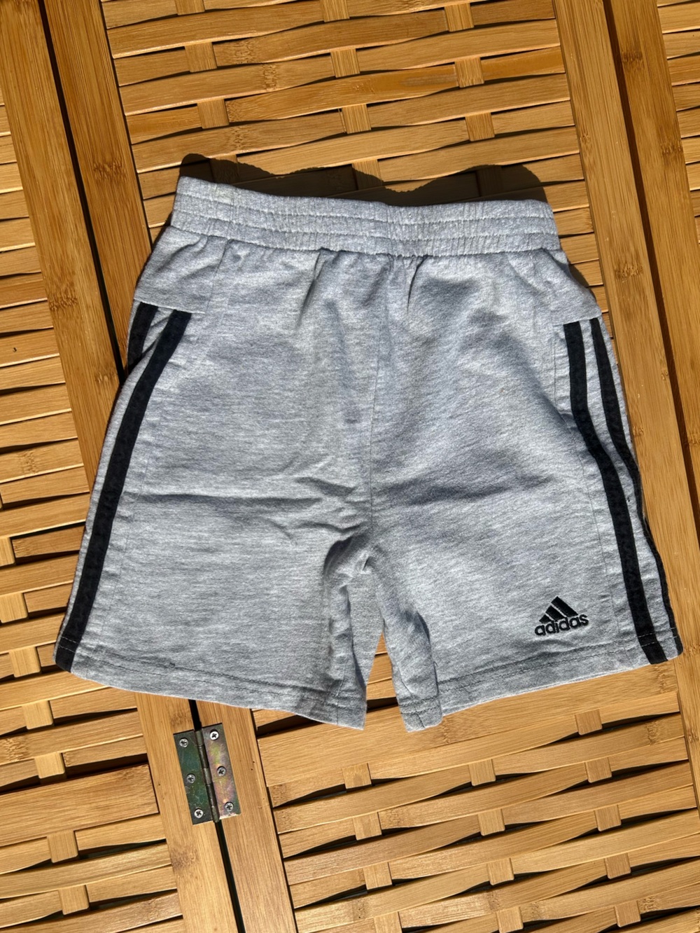 👻5/$13- adidas Gray Shorts with Black Stripes